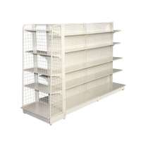 double side supermarket shelf with end up