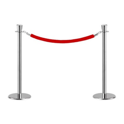 2 pcs Stanchion Posts Queue Pole Crowd Control Barrier