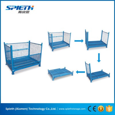 Heavy duty metal wire mesh steel stillage/ pallet container for Auto industry