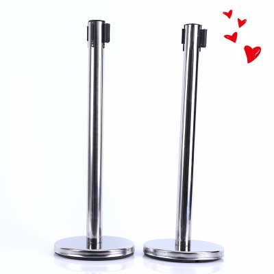 cheap steel crowd control stanchion barrier posts