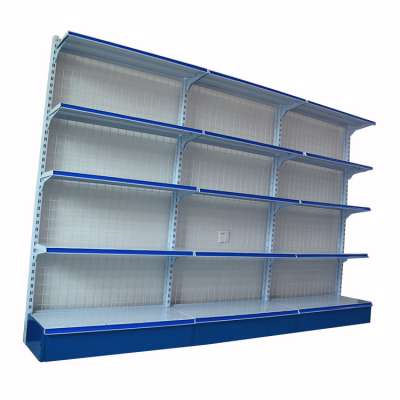 single side metal shop supermarket used display shelves for sale