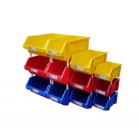 Industrial warehouse stack stackable plastic storage boxes bins